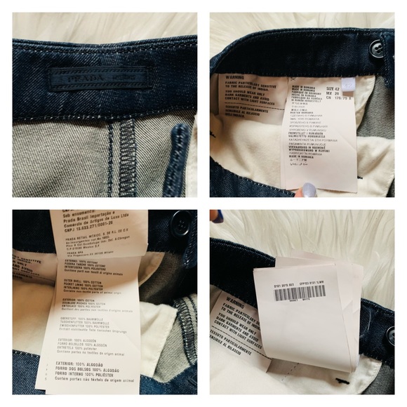 Prada Milano Logo Thin Denim Dress Pants - Picture 12 of 12